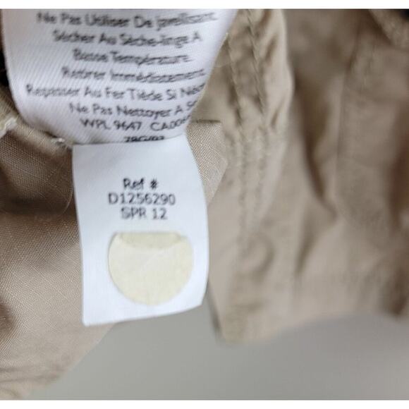 Eddie Bauer Womens Utility Jacket size L Beige Four Pockets Cotton Nylon - Picture 6 of 8